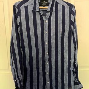 Rodd & Gunn Men's Navy Striped Shirt